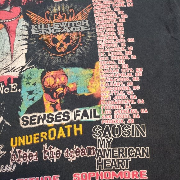 Vintage 2005 Taste Of Chaos Tour Festival T Shirt Small/Med Y2K Grunge Emo Metal - Picture 12 of 16